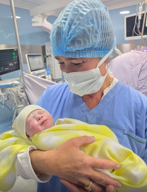 Newborn baby in Mexico clinic
