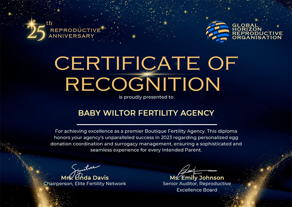 Certificate of Recognition — Baby Wiltor